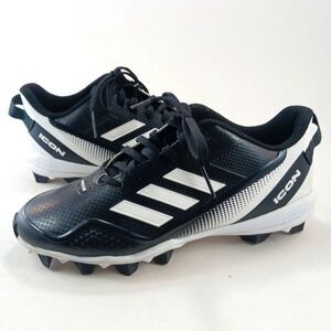 Adidas Icon Iron Skin Bounce Baseball  Cleat Sneaker Boys 6.5 Black White.......